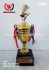 Piala Bergilir Badminton Bahan Logam Kualitas Import