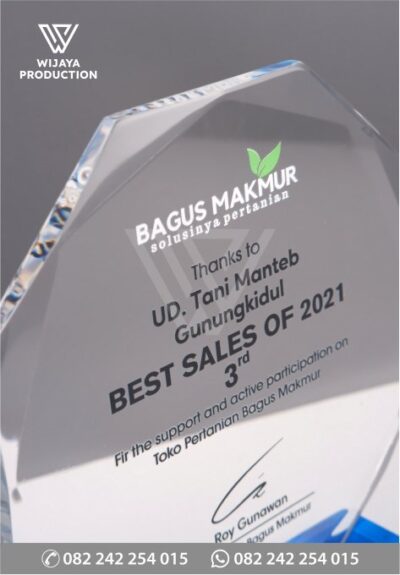 Detail Plakat Akrilik Best Sales CV Bagus Makmur